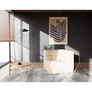 Alya - module d'angle en simili - Beige