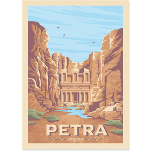 Affiche - Petra Jordanie - Olahoop Travel Posters