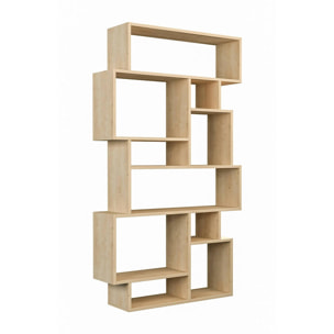 Libreria Dlusuard, Scaffale da ufficio, Mobile portalibri, Biblioteca, 96x26h169 cm, Quercia