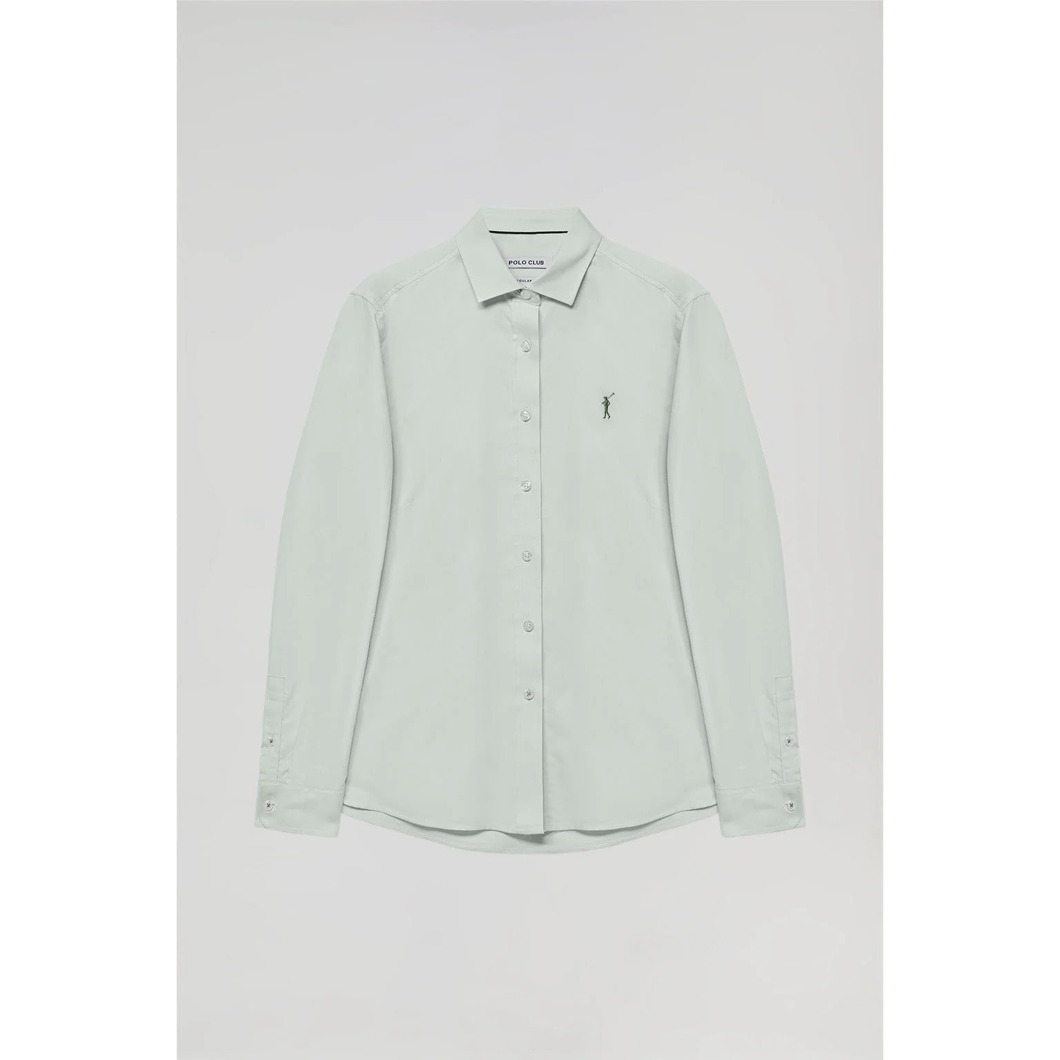 Camisa Oxford Regular fit verde jade con logo Rigby Go