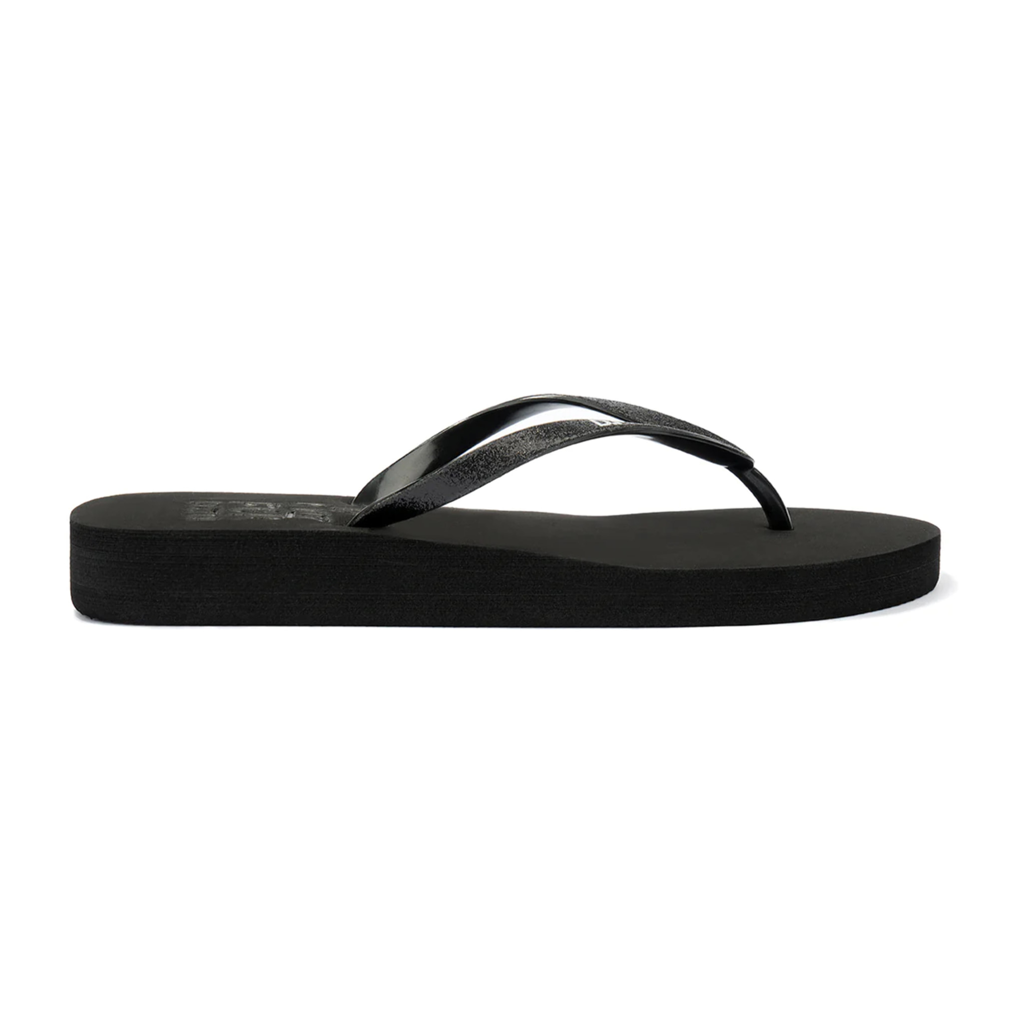 Sandalias de Mujer Flip Flop Glitter en Negro D.Franklin