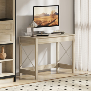 Mesa Escritorio Estilo Moderno Escritorio Fácil de Montar Mesa de Ordenador para Oficina Dormitorio Estudio 105x50x76 cm Natural