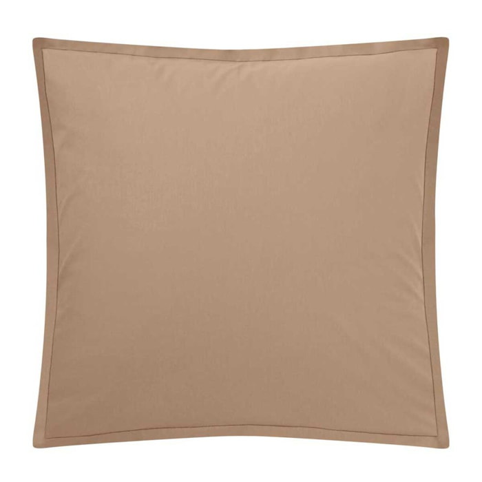 Taie d'oreiller unie coton, Made in France, TOUT DOUX , Sable