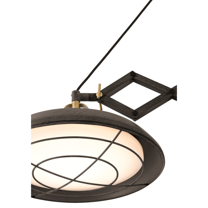 Lampe suspendue extensible à LED brun antique PLEC