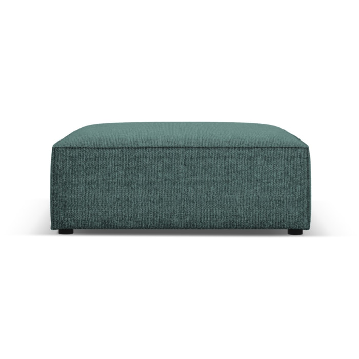 Pouf "Arendal" en chenille pétrole