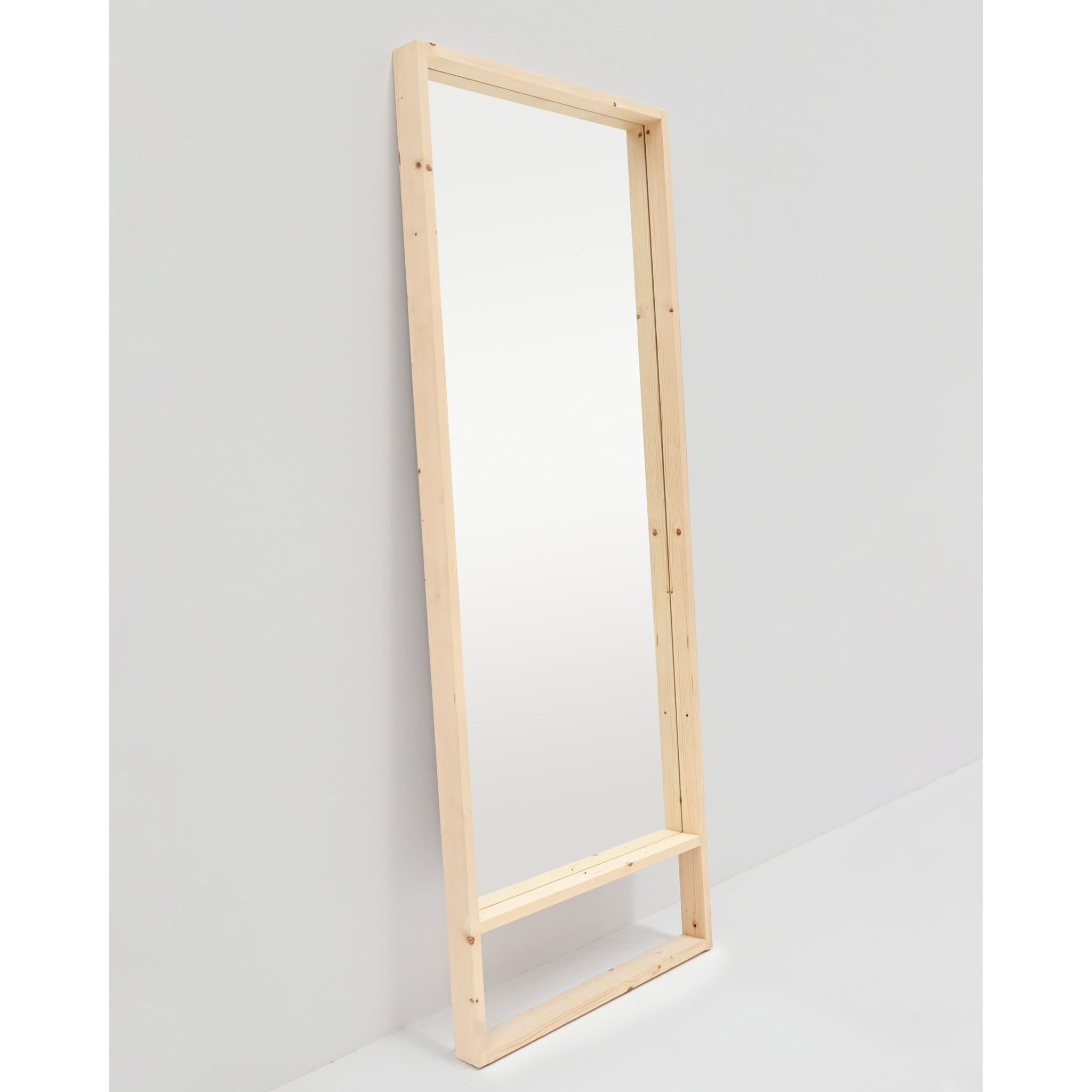 Miroir effet bois massif ton naturel en différentes tailles