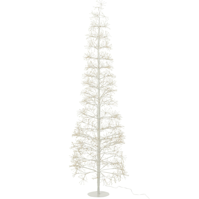 J-Line décoration Arbre - blanc chaud - acier - blanc - large - LED