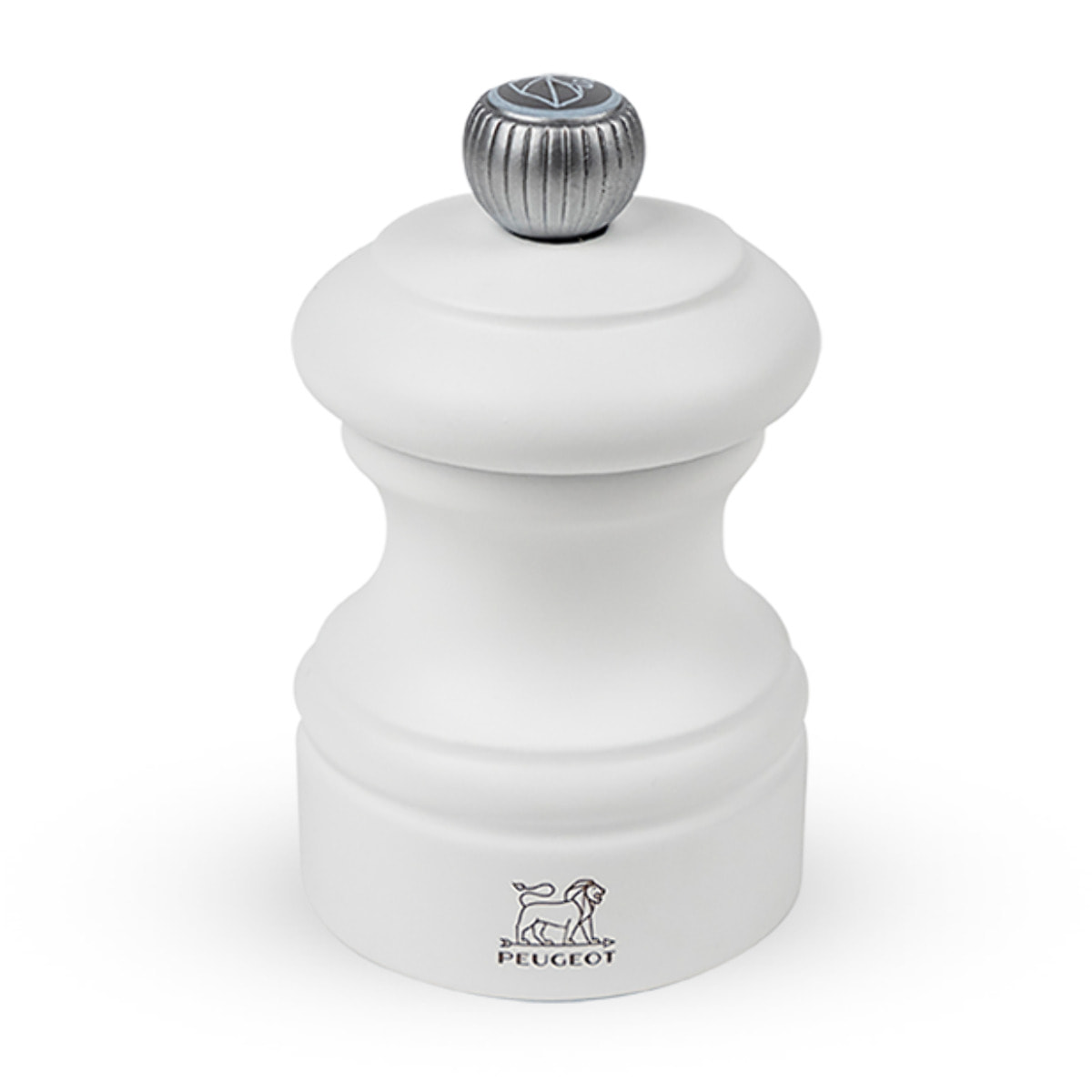 Moulin à sel manuel en bois, blanc, 8 cm - 3' Bistro