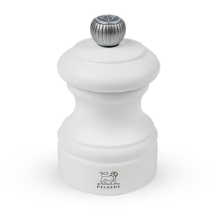 Moulin à sel manuel en bois, blanc, 8 cm - 3' Bistro