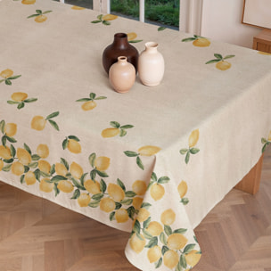 Mantel estampado antimanchas LEMON AMARILLO