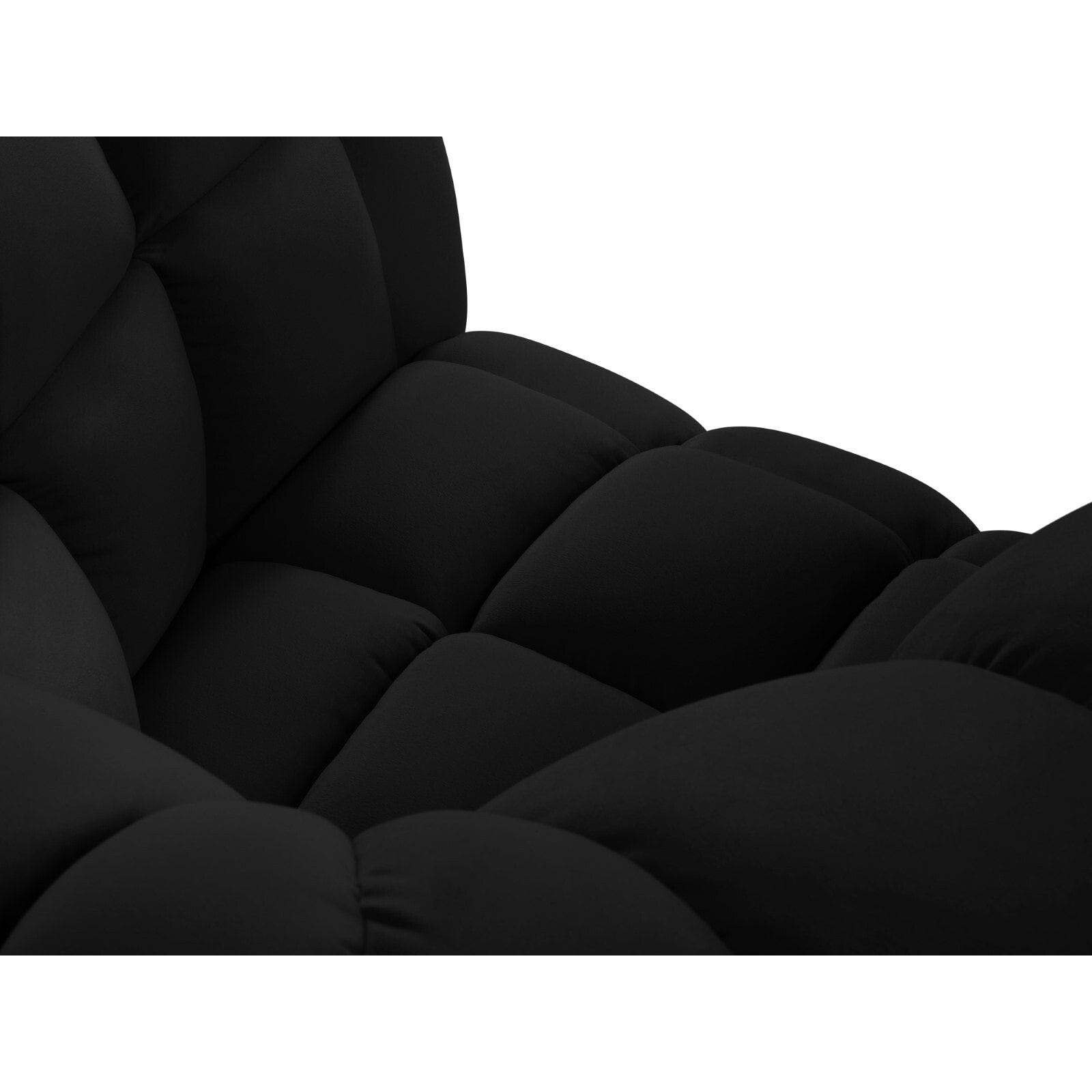 Fauteuil "Cedric" en velours noir