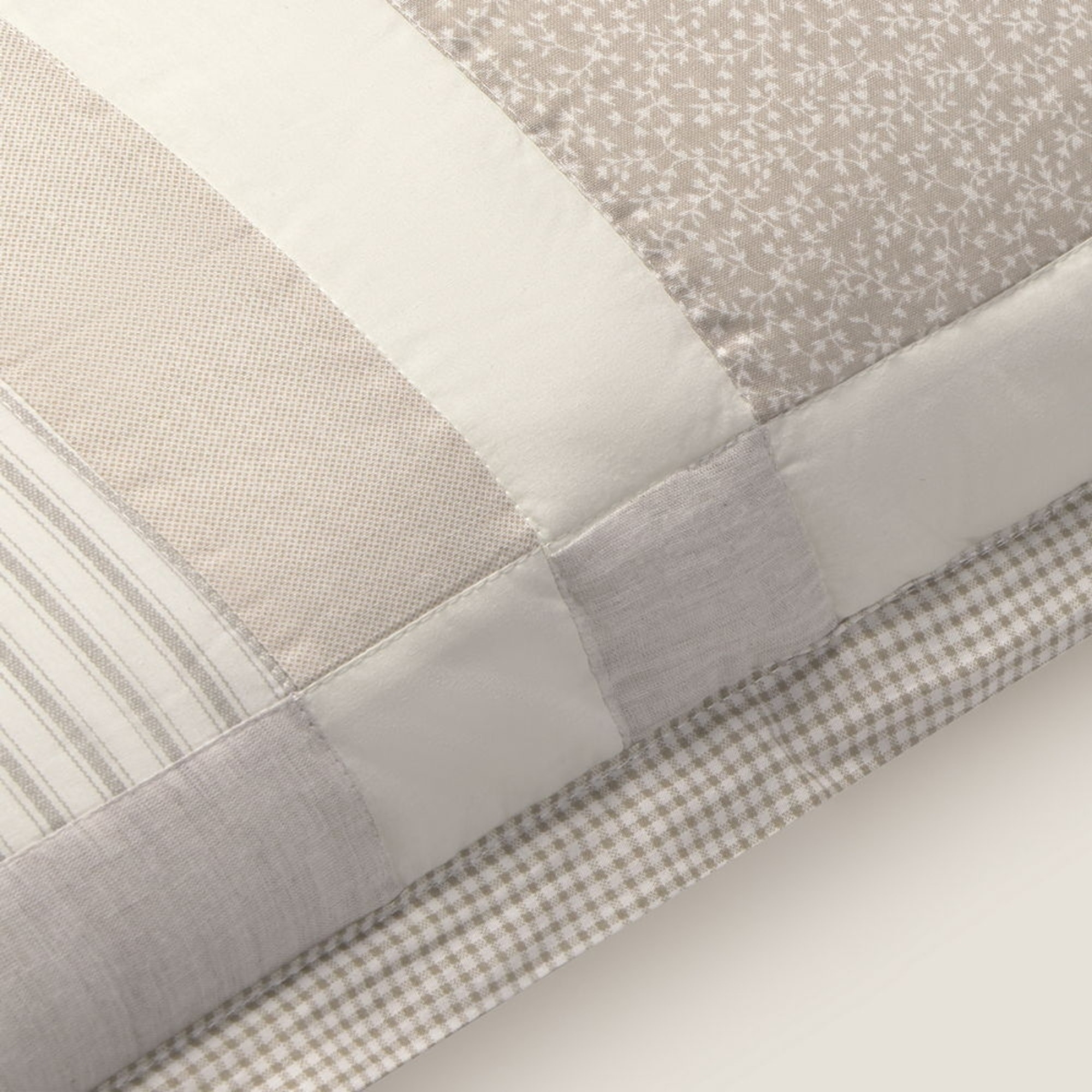 Funda de cuadrante algodón 180 hilos patchwork Gropat color gris piedra 100% Algodón