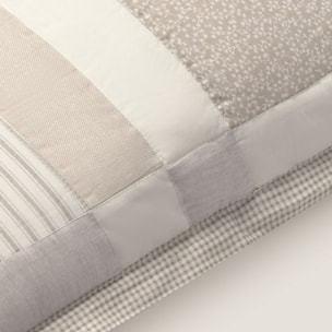 Funda de cuadrante algodón 180 hilos patchwork Gropat color gris piedra 100% Algodón