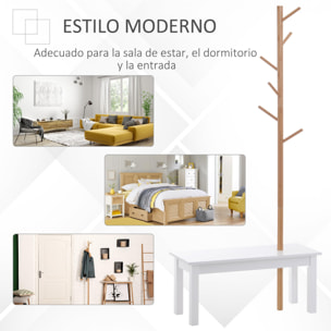 Perchero de Pie para Colgar Ropa de Madera MDF 80x30x180cm