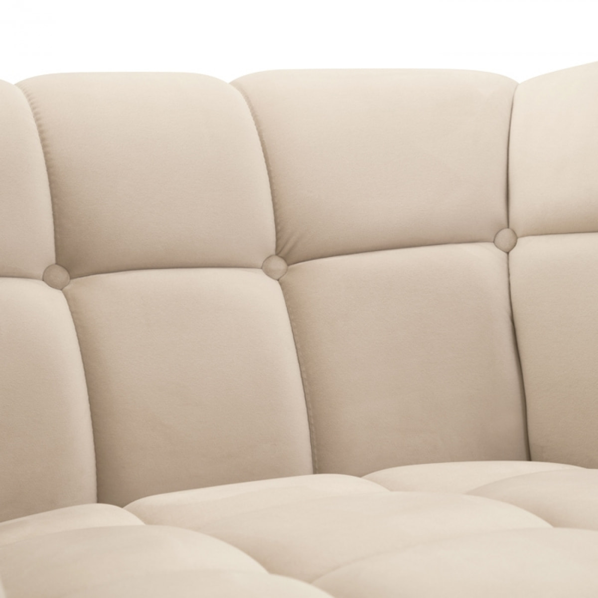 Fauteuil en velours beige - Mona