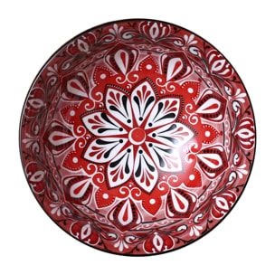 Saladier Jaipur Rouge D21cm A1/m8