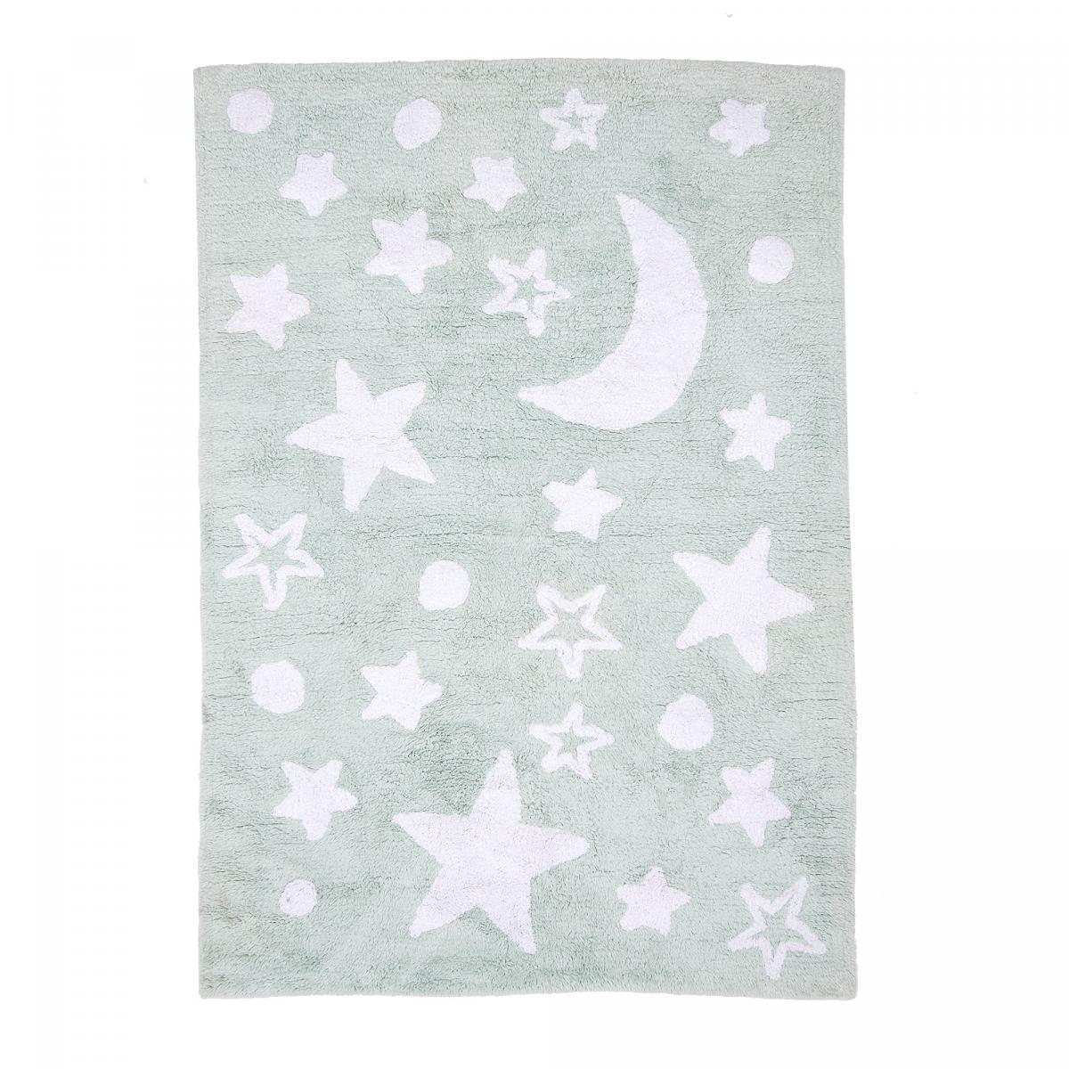 Tapis enfant 100% BIO, lune et étoile