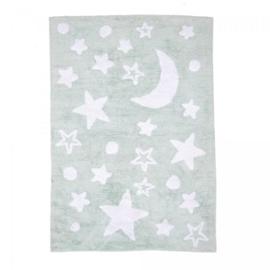 Tapis enfant 100% BIO, lune et étoile
