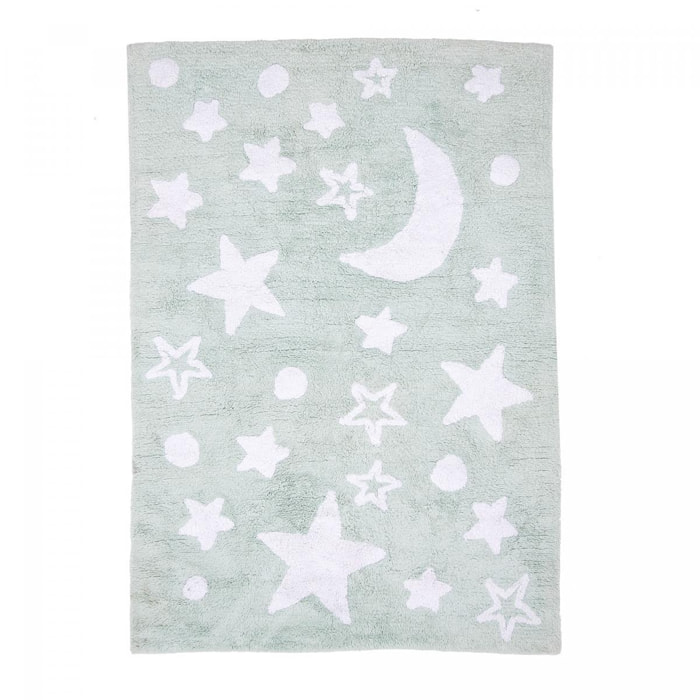 Tapis enfant 100% BIO, lune et étoile