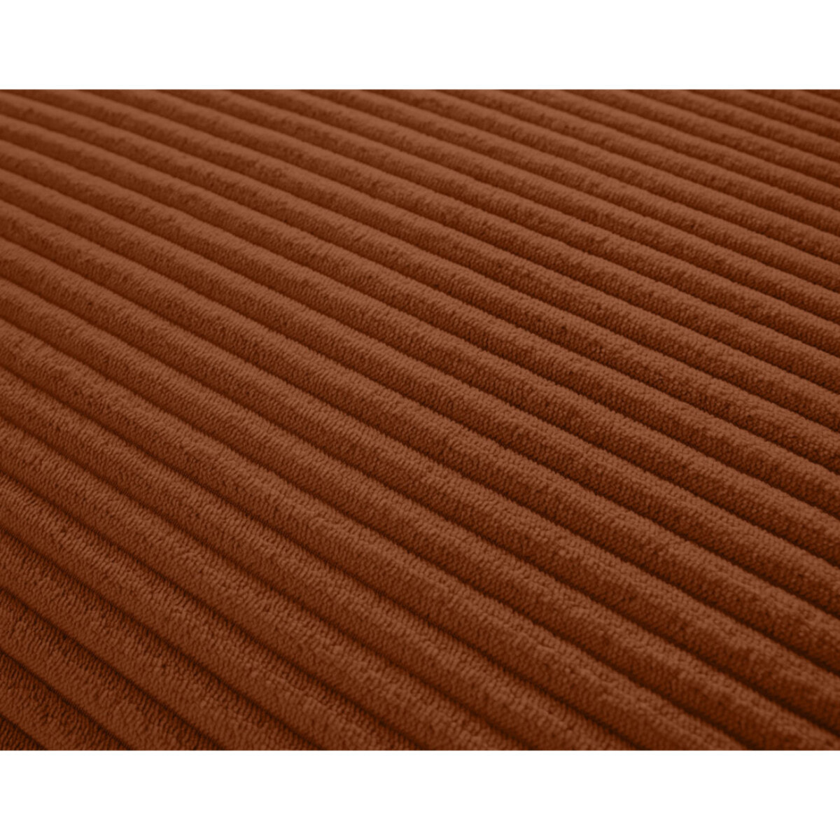 Garance - canapé modulable d'angle gauche - 5 places - en velours côtelé - Terracotta