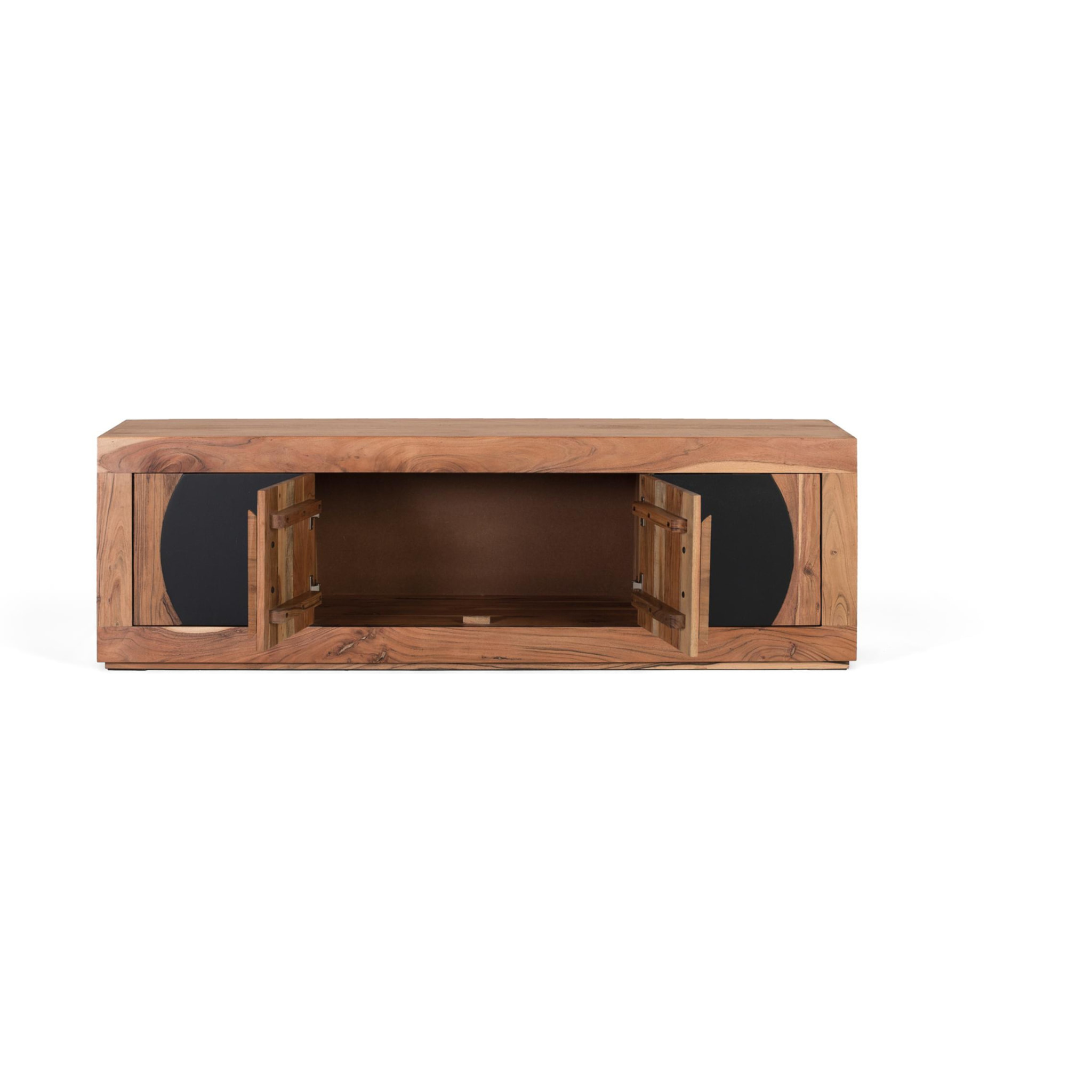 Mueble TV de Madera de Acacia 160 Cm Estilo Rústico Contemporáneo