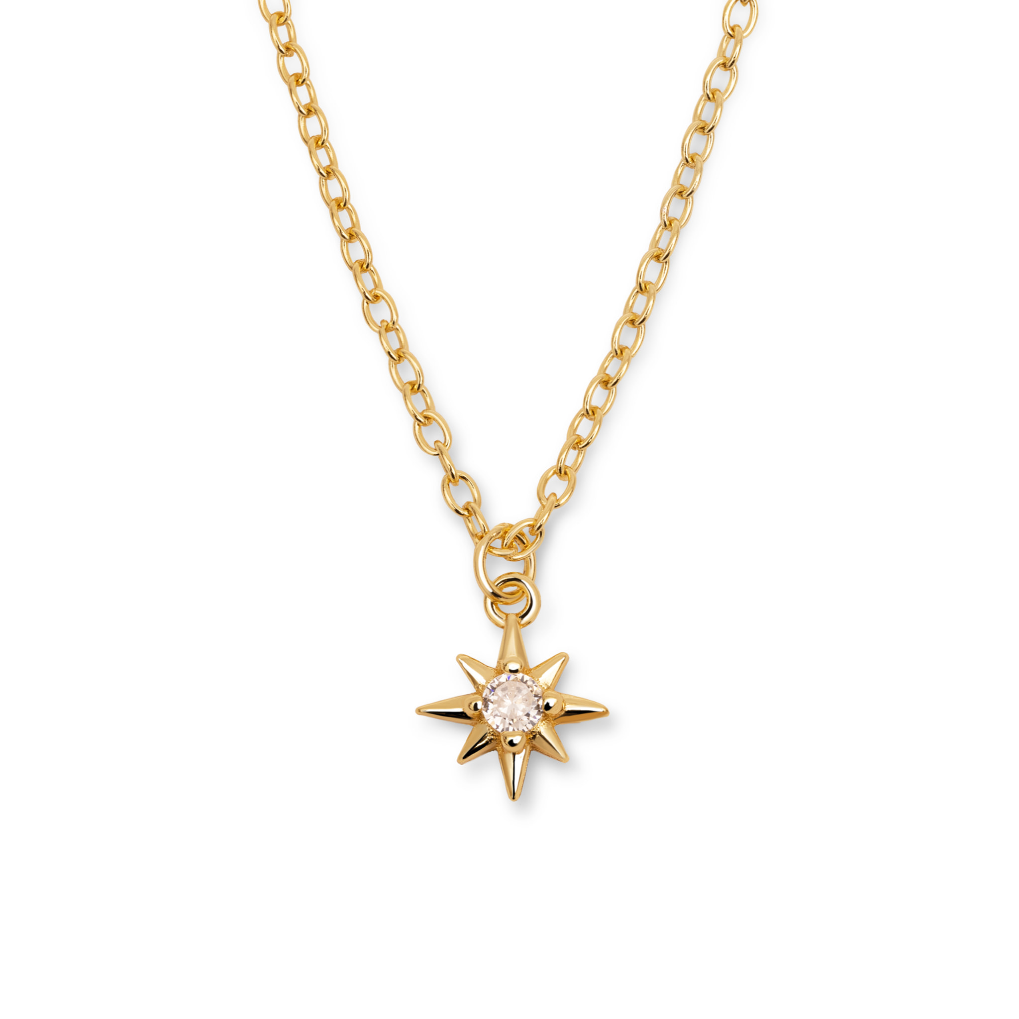 Collar Mini Star Plata Baño Oro