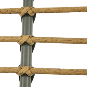 Salon de jardin "Paopao" graphite en acier traité en époxy 4 places