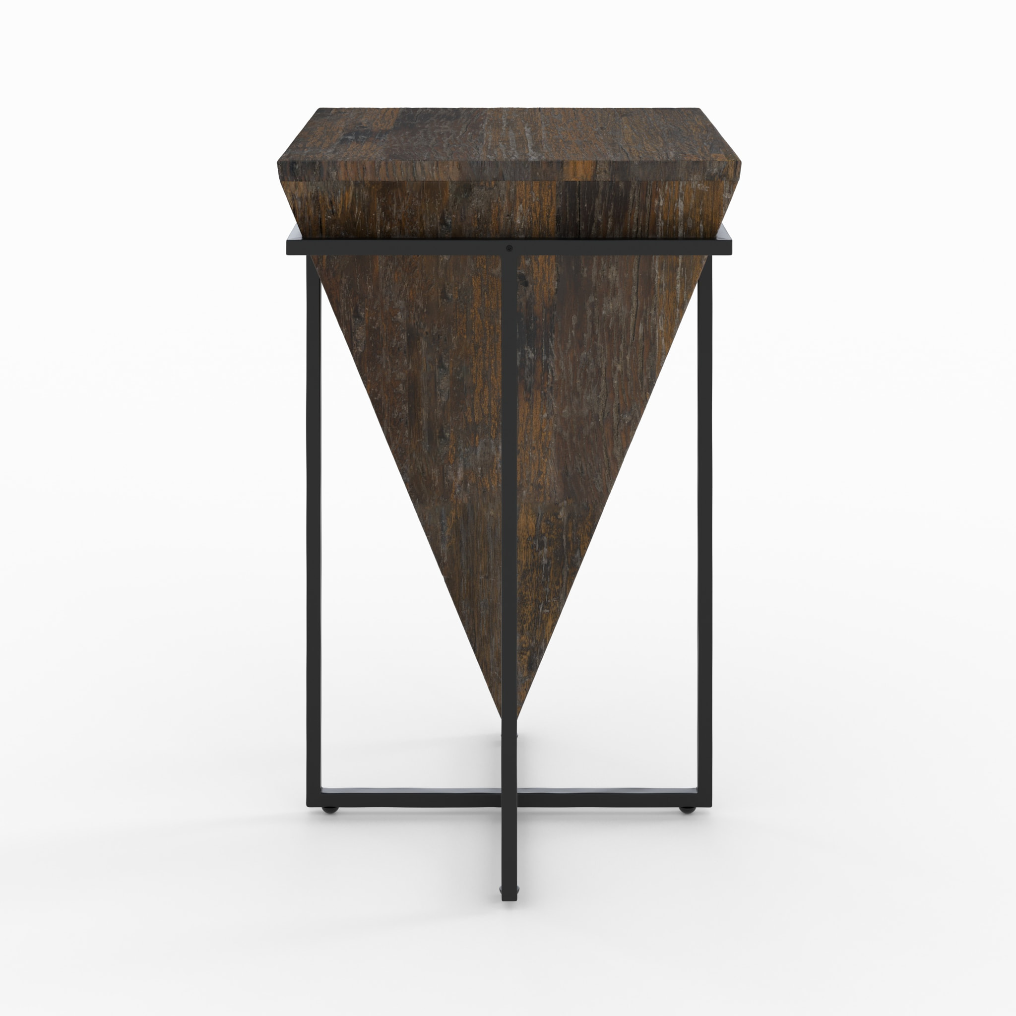 Grande table d'appoint en bois et métal - Shanghai