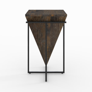 Grande table d'appoint en bois et métal - Shanghai