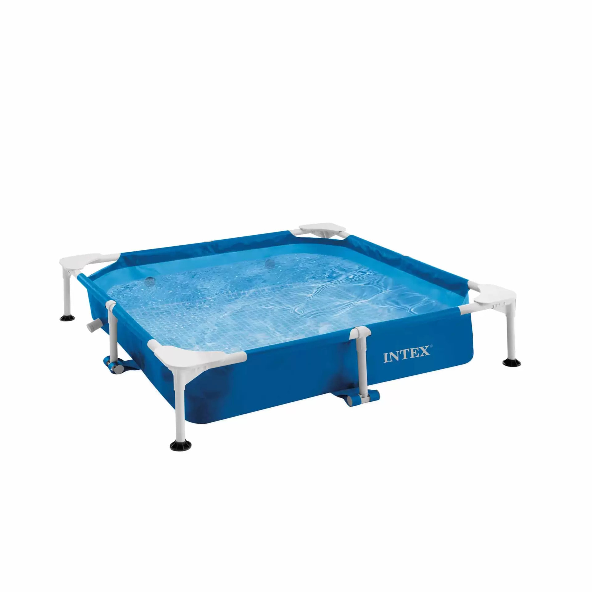 Intex 48402NP - Piscina Fuori Terra Quadrata per Cani, con Pompa Filtro 1136 L/h, 152x152x30 cm