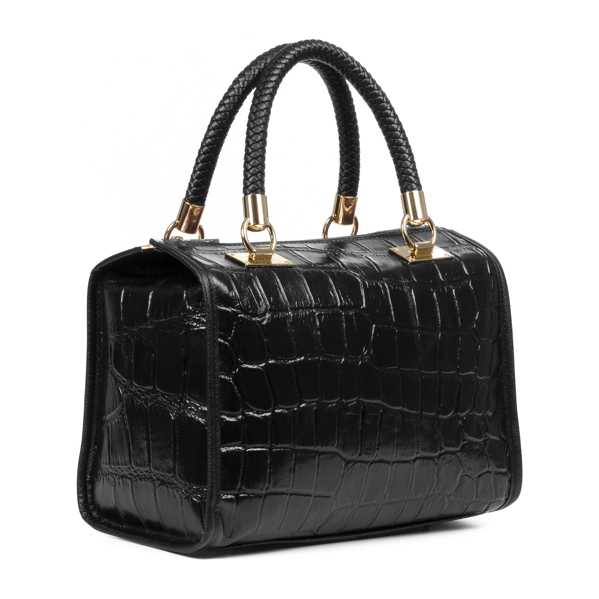 Catena Borsa tote Donna. Pelle autentica Suede Inciso Coccodrillo Grande