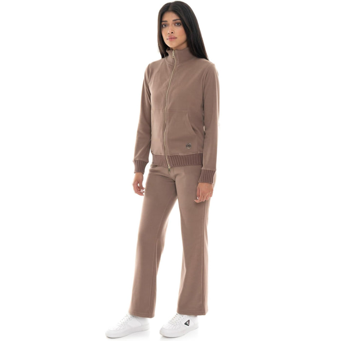 Tuta invernale donna collo alto inserti maglia linea Warm Touch