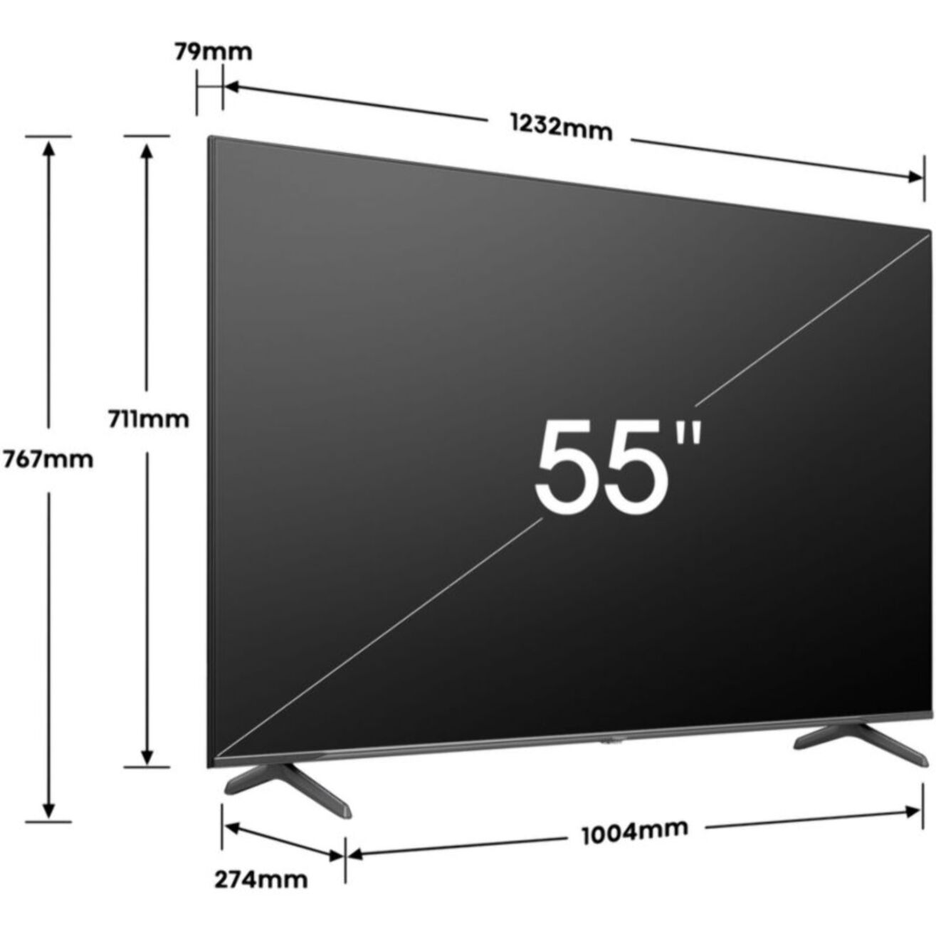 TV QLED HISENSE 55E7NQ PRO 2024