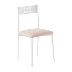 Set de 4 sillas – Polipiel lisa con diseño minimalista