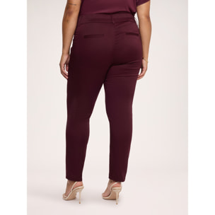 Fiorella Rubino - Pantalones New York en algodón stretch - Burgundy