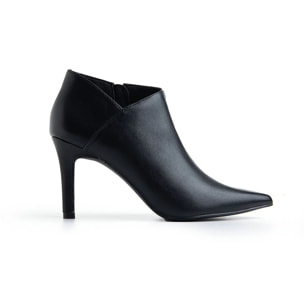 Tronchetto a punta con tacco 12 a spillo - NERO