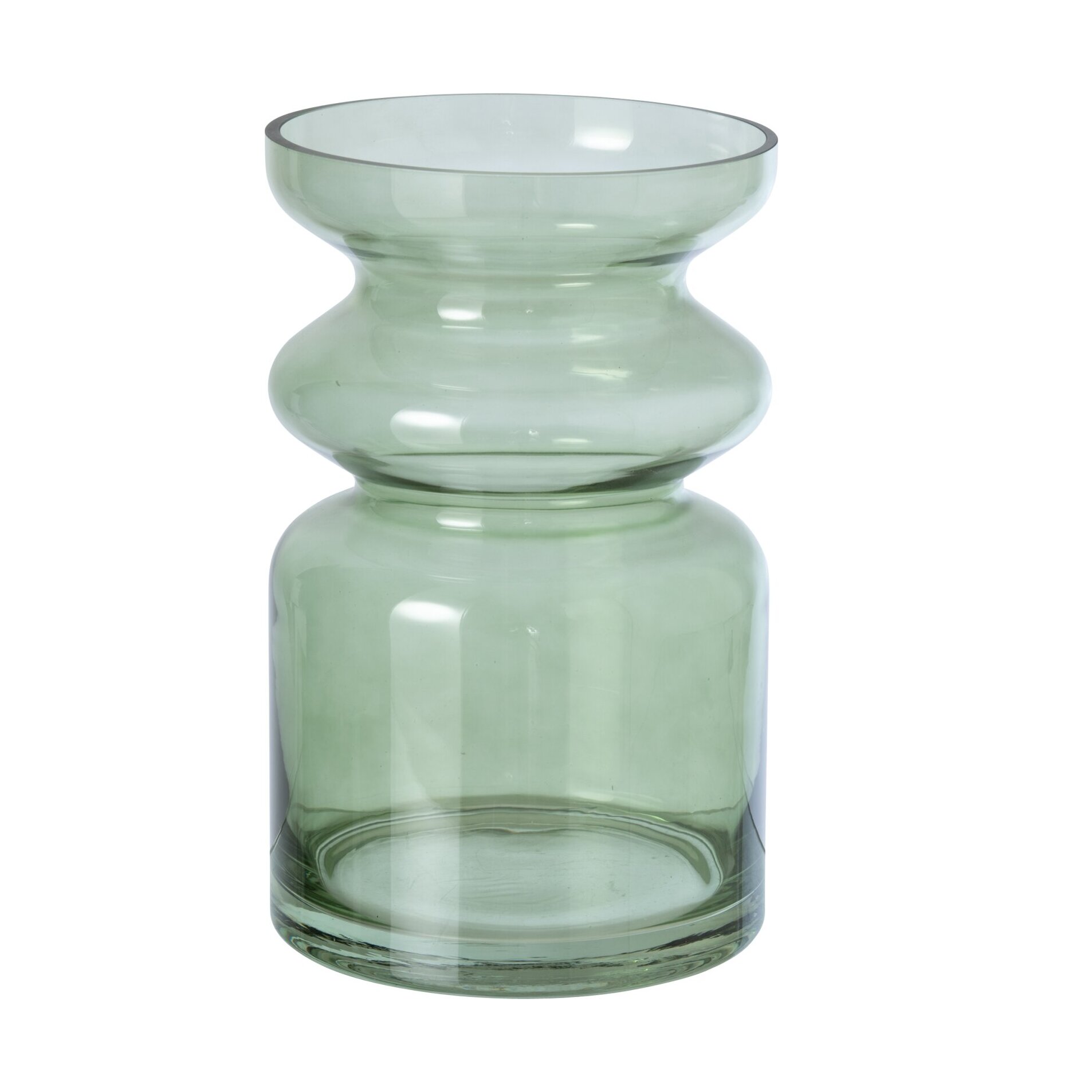 J-Line Vase - verre - vert olive - large