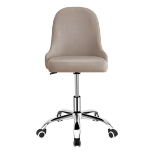 Sedia da ufficio in lino colore grigio- Abby