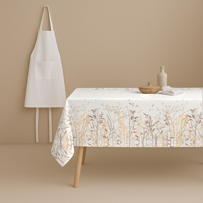 Naturals - Mantel de Tela Estampado - Antimanchas - 100% Algodón - Half panamá - Mont Herbes