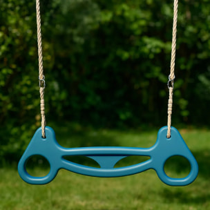 Trapèze à anneaux bleu pour portiques de 1,90 à 2,50 m