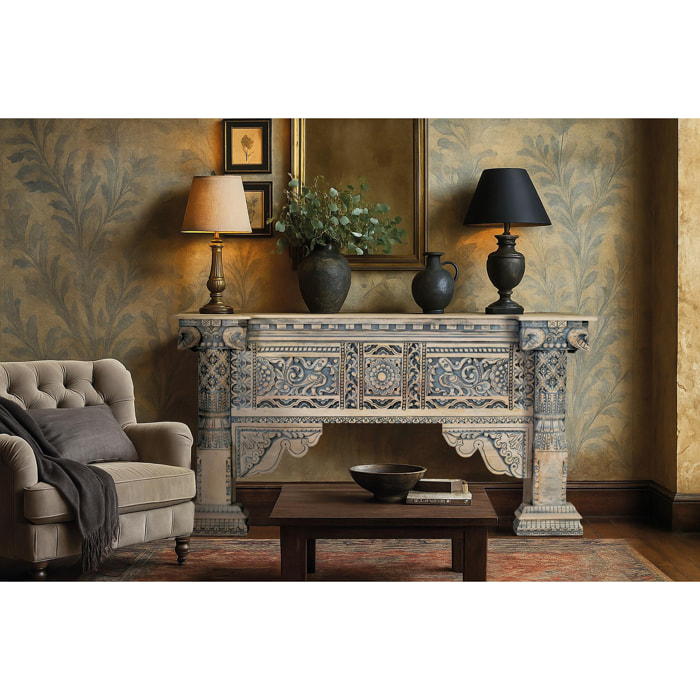 Consola de Madera de Mango 172 Cm Estilo Artesanal Étnico