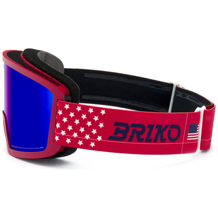Briko - Maschere /Occhiali Protettivi, Uomo Donna, Rosso - Frostbite Usa