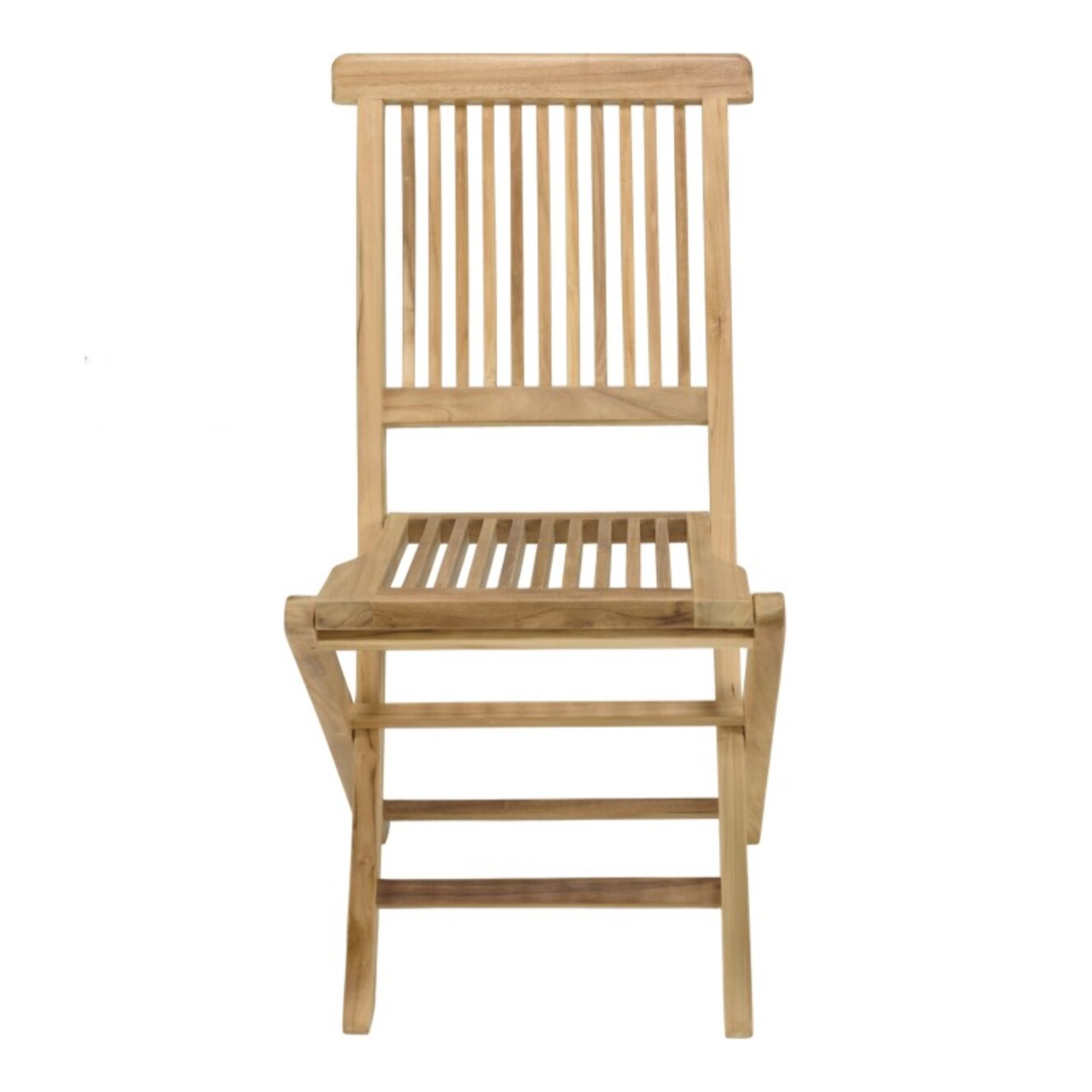 FUN - Ensemble de 2 chaises de jardin Java en bois Teck