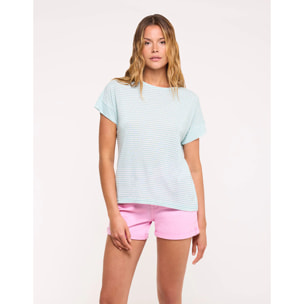 Camiseta Manga Corta Turquesa - Solfidea