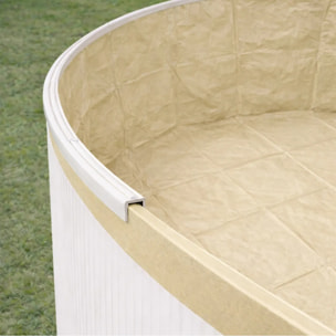 Liner beige pour piscine métal intérieur 9,15 x 4,60 x 1,32 m