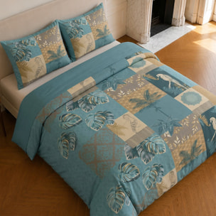 Parure housse de couette 100% microfibre motif tropical - SURINAME