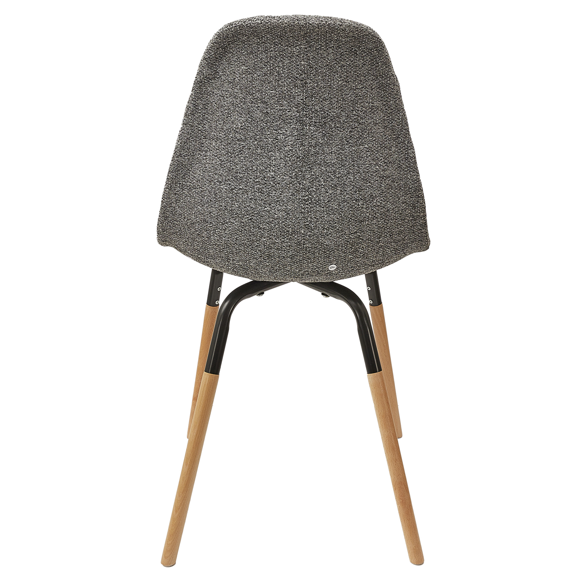 Chaise Scandinave Tissu Gris Chine Phenix - Lot De 4