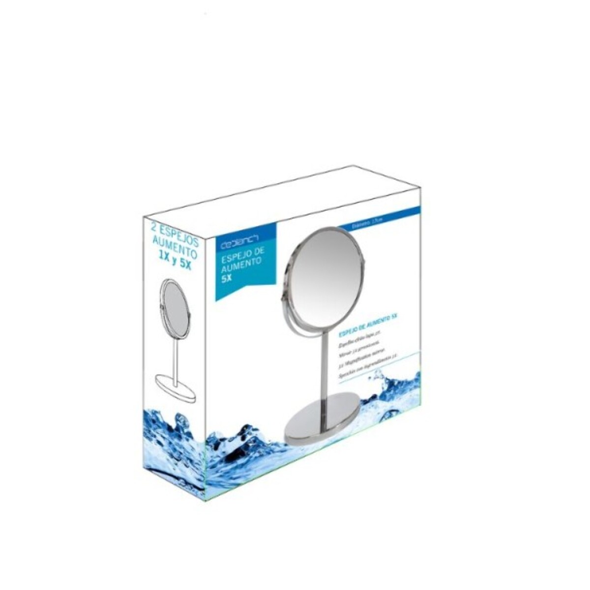Miroir grossissant 5x DEBLANCH à poser chromé