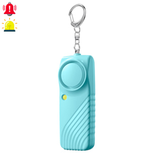 Allarme SOS personale con luce LED brillante e suono da 130dB. Batteria AAA inclusa e attivazione rapida tirando l'anello.