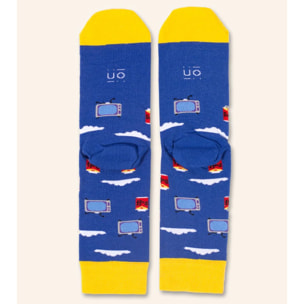 Calcetines "Sin tele y sin cerveza se me nubla la cabeza"